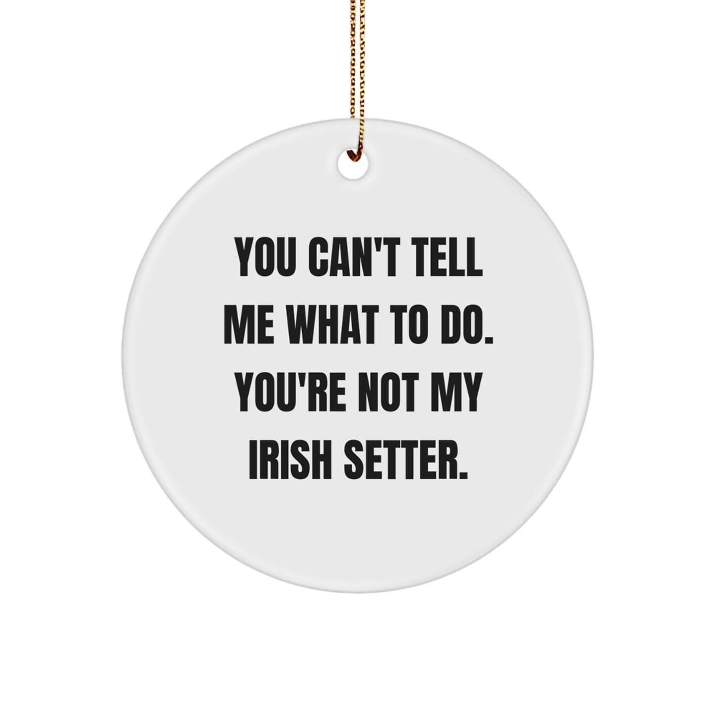 Funny Irish Setter Dog Gifts from Men, Women, Friends or Coworkers for Christmas Unique Decorations - You Can't Tell Me What To Do. You're Not My Irish Setter. - Image 1