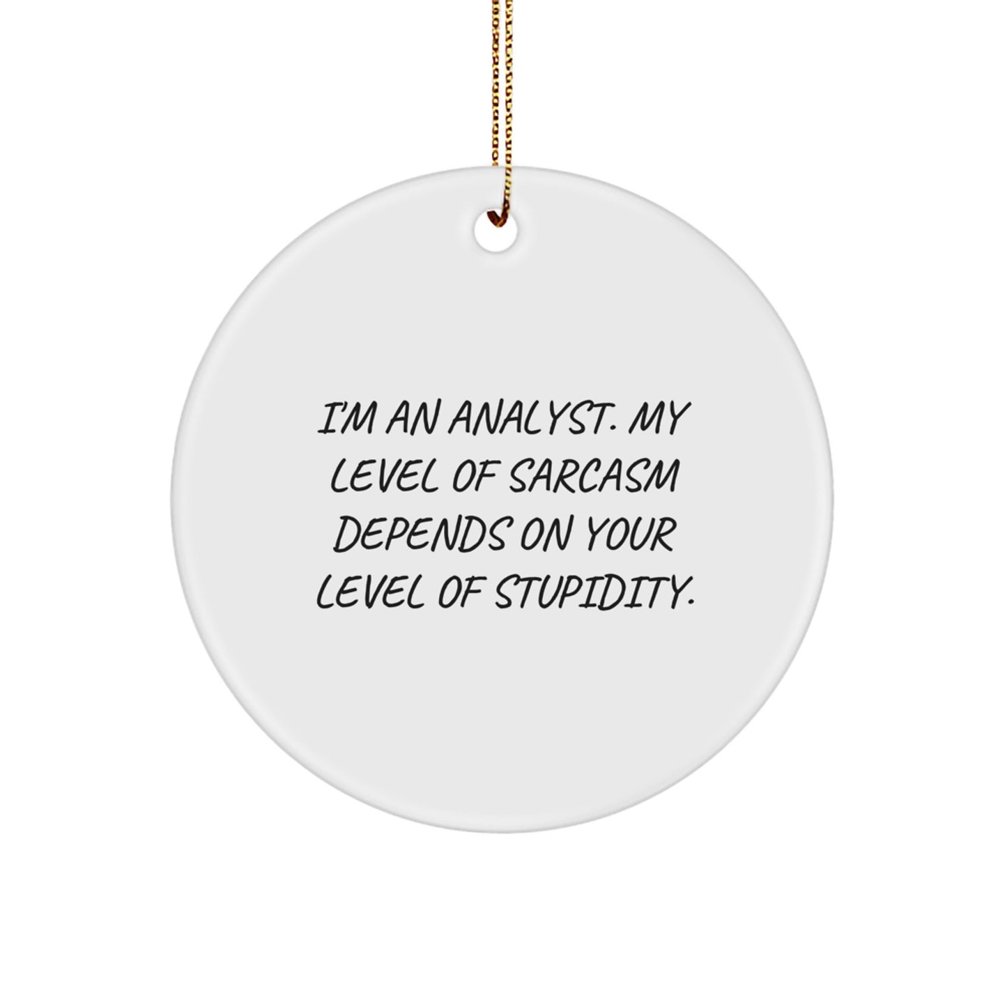 Funny Analyst Gifts for Christmas - I'm An Analyst Circle Ornament, Gifts from Friends to Family - Image 1
