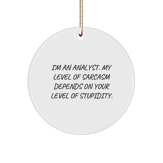 Funny Analyst Gifts for Christmas - I'm An Analyst Circle Ornament, Gifts from Friends to Family - Image 1