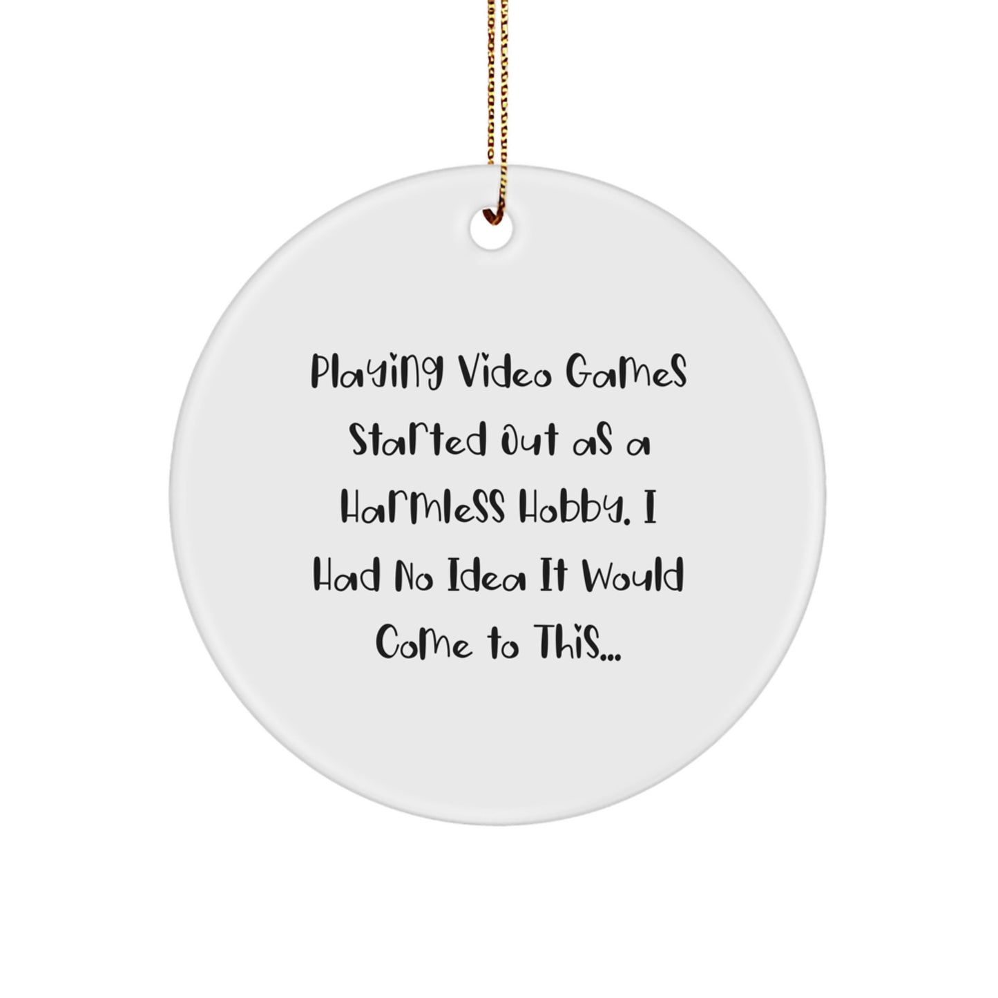 Funny Gaming Memories Gifts from Friends for Playing Video Games Christmas Unique Circle Ornaments - Image 1