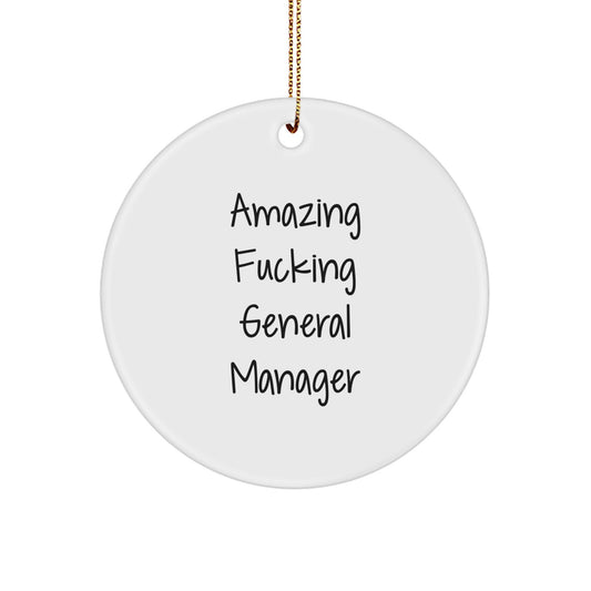 Funny General Manager Gifts from Friends - 'Amazing F--king General Manager' Christmas Unique Gifts for General Manager Men - Image 1