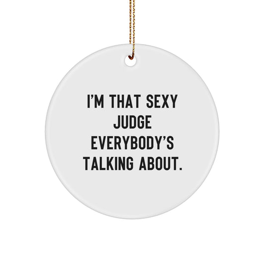 Funny Judge Circle Ornaments Gifts from Friends for Christmas - Image 1