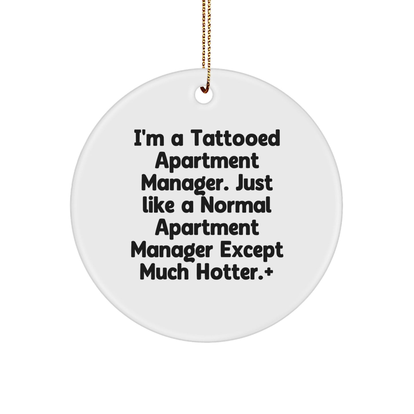 Funny Apartment Manager Gifts from Friends - Unique Christmas Circle Ornaments for Apartment Manager - Image 1
