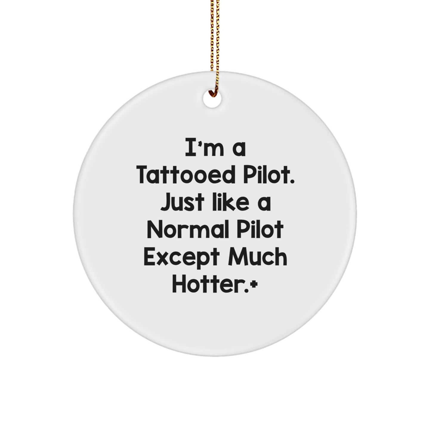 Funny Pilot Gifts from Friends - Unique Circle Ornament for Pilot Lovers - Christmas Unique Gifts for Men - Image 1