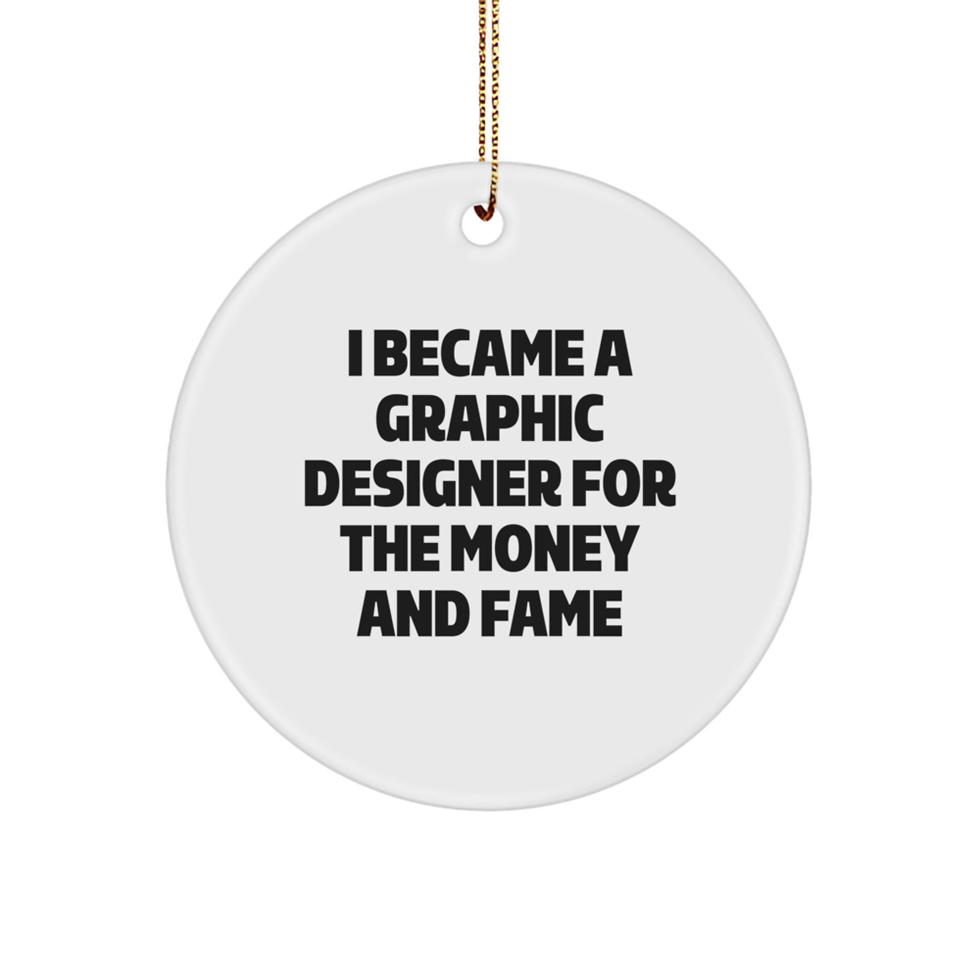 Funny Graphic Designer Gifts for Men, Gifts from Friends, Inspirational Circle Ornament for Christmas Unique Gifts - Image 1