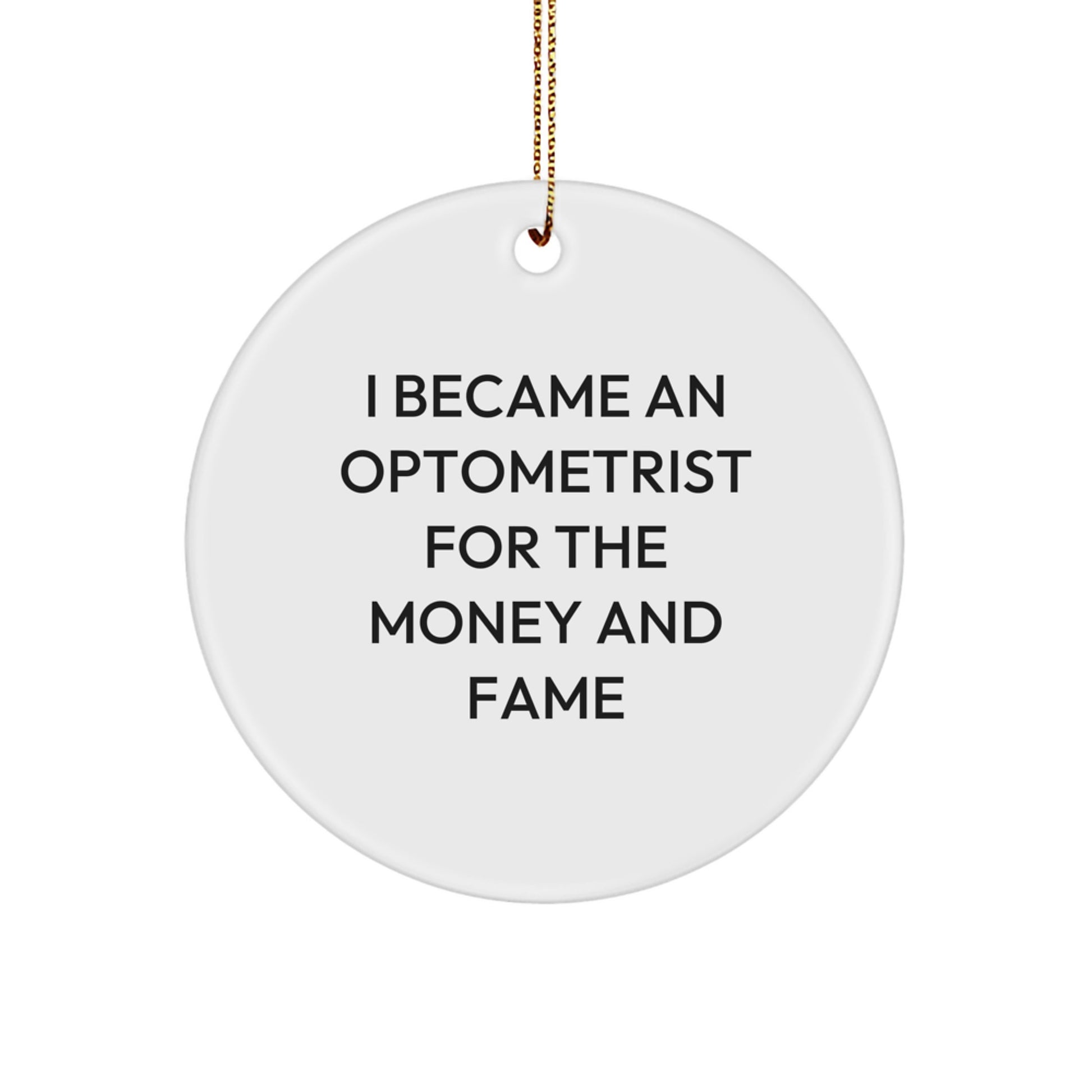 Funny Optometrist Gifts for Men from Friends - Circle Ornament for Christmas - Image 1