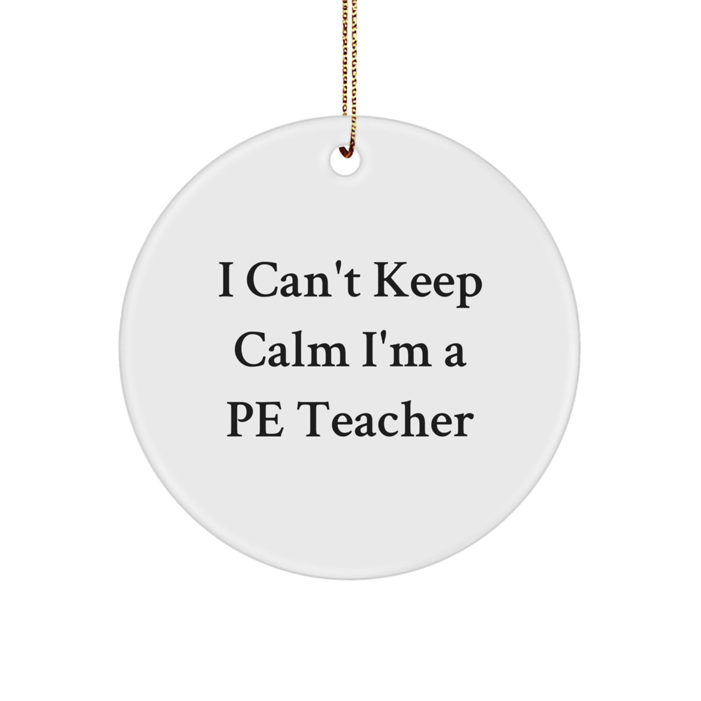 Funny 'I Cant Keep Calm I'm A PE Teacher' Gifts from Parents to PE Teacher Christmas Unique Ornaments - Image 1