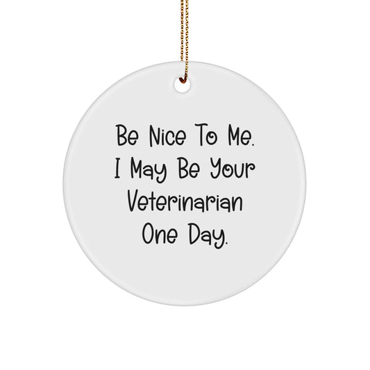 Funny Veterinarian Gifts from Friends, Unique Circle Ornament for Christmas Unique Gifts for Veterinarian Men - Image 1