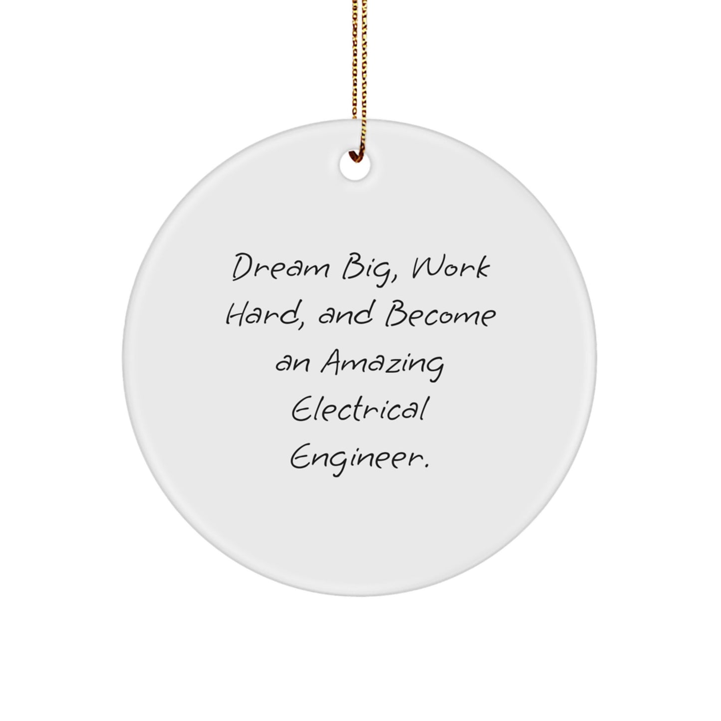 Funny Inspirational Electrical Engineer Gifts for Him, Circle Ornament from Friends for Christmas Unique Gifts - Image 1