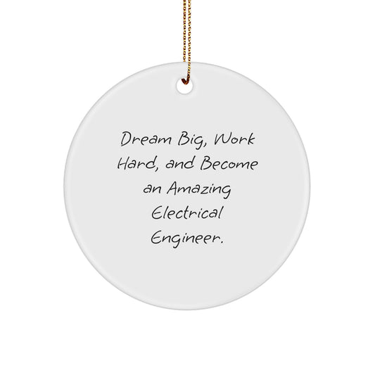 Funny Inspirational Electrical Engineer Gifts for Him, Circle Ornament from Friends for Christmas Unique Gifts - Image 1