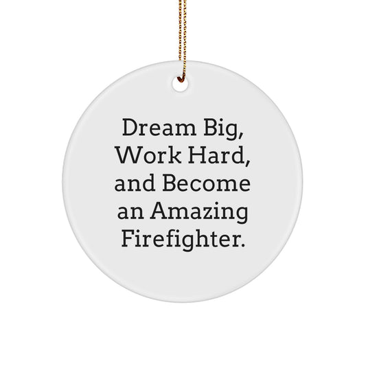 Funny Firefighter Circle Ornament Gifts from Family and Friends for Men and Women on Christmas - Image 1