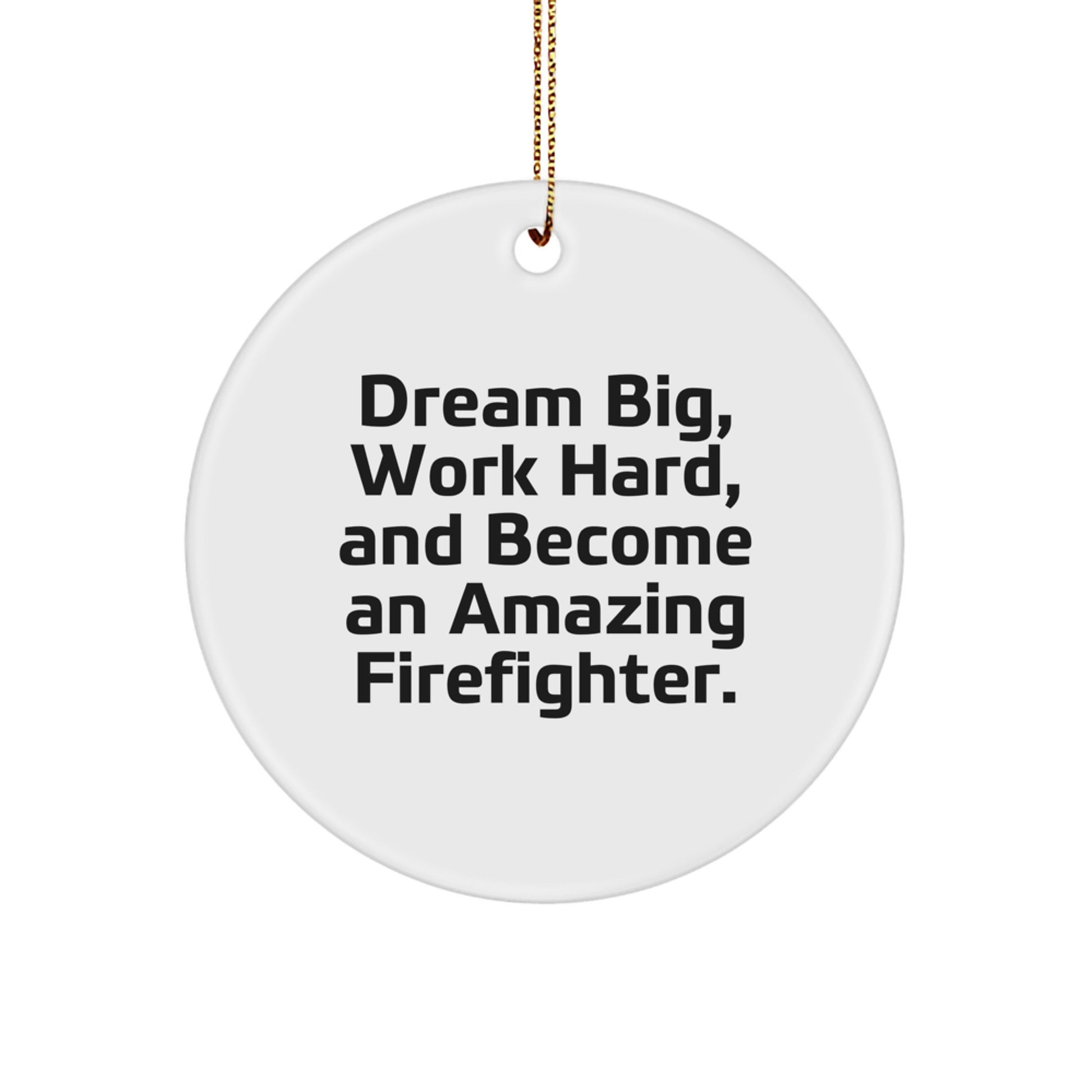 Inspiring Firefighter Christmas Circle Ornaments Gifts from Friends for Firefighter Men - Image 1