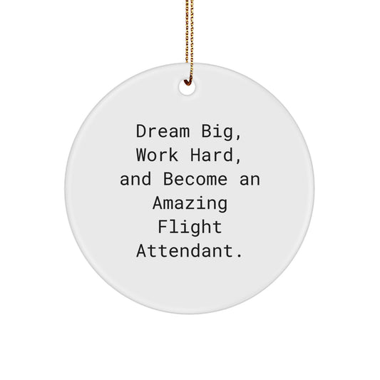 Funny Flight Attendant Circle Ornament Gifts from Men to Friends for Christmas Unique Ideas - Image 1