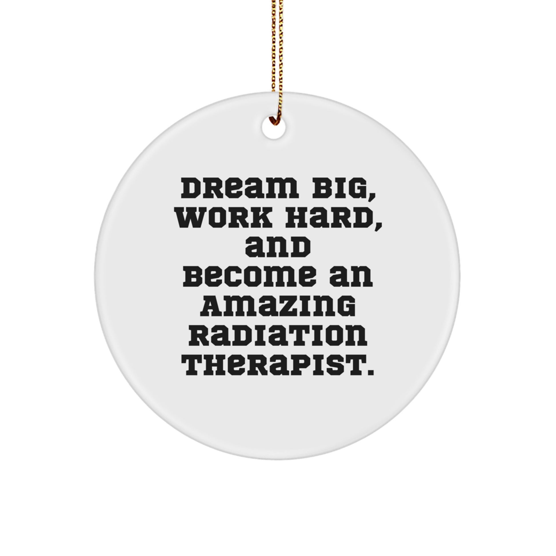 Dream Big Gifts for Radiation Therapist - Inspirational Circle Ornament for Christmas from Friends and Family - Image 1