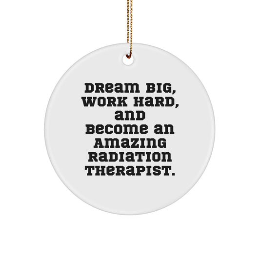 Dream Big Gifts for Radiation Therapist - Inspirational Circle Ornament for Christmas from Friends and Family - Image 1