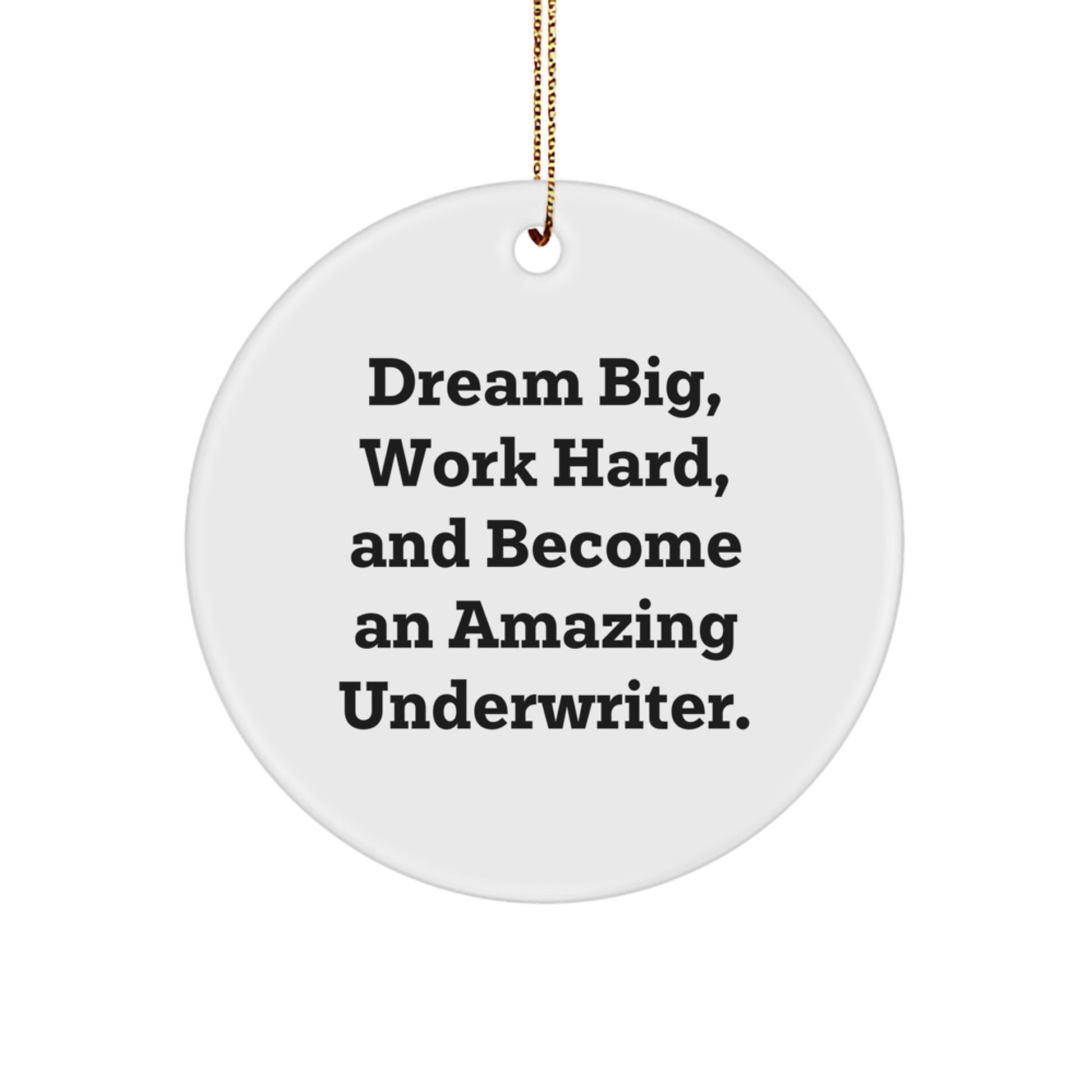 Underwriter's Amazing Journey Circle Ornament, Gifts for Underwriters from Friends, Christmas Unique Present - Image 1