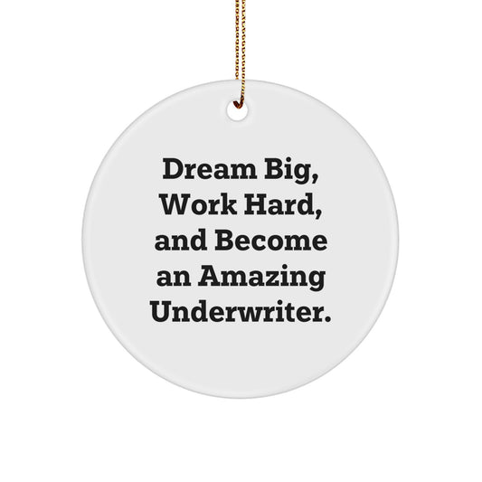 Underwriter's Amazing Journey Circle Ornament, Gifts for Underwriters from Friends, Christmas Unique Present - Image 1