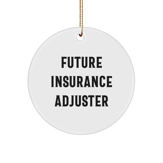 Insurance Adjuster Gifts, Funny Quote, Circle Ornament for Christmas, Gifts from Family, Gifts for Insurance Adjuster - Image 1