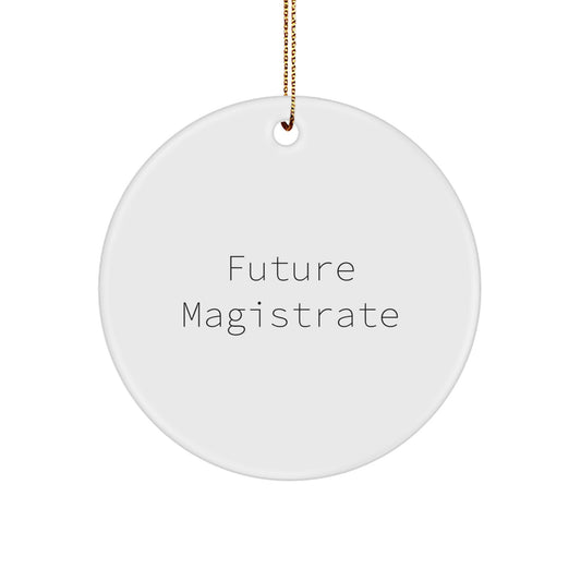 Funny Future Magistrate Circle Ornament Gifts from Friends and Family for Christmas - Image 1