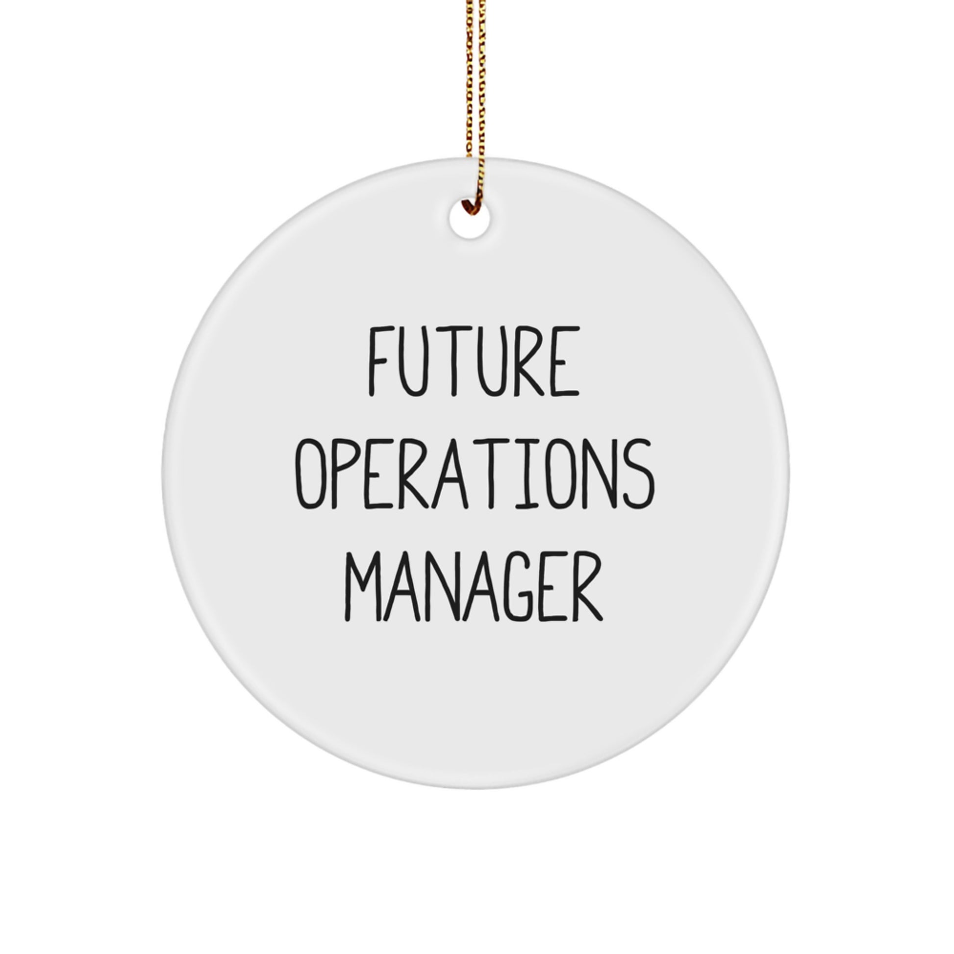 Funny Future Operations Manager Quote Circle Ornament, Gifts from Friends for Men, Unique Christmas Unique Gifts for Operations Manager - Image 1