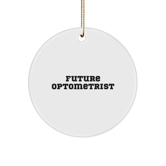 Funny Optometrist Gifts for Future Optometrist, Inspirational Circle Ornament with Quote, Gifts from Family for Optometrist Christmas Unique Presents - Image 1