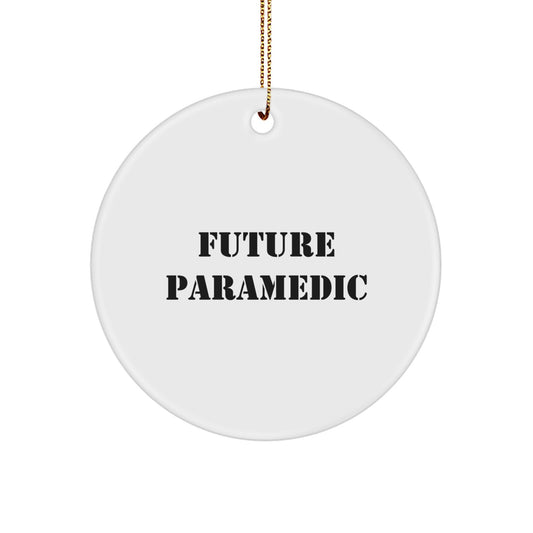 Future Rescue Worker Gifts from Family - Funny Quote Circle Ornament for Rescue Worker Christmas Decor - Image 1