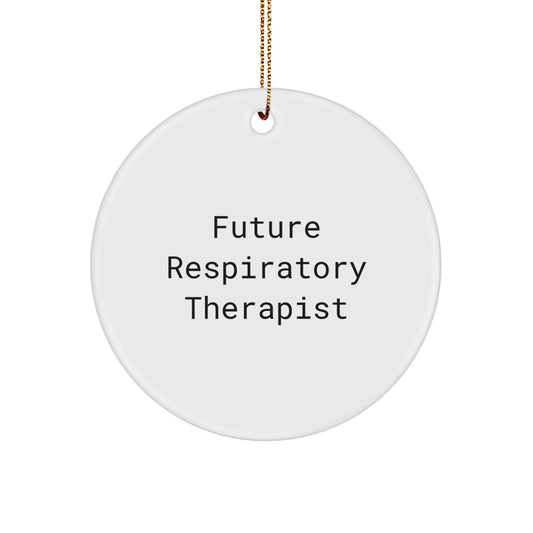 Funny Quote for Future Respiratory Therapist, 'May Your Breath Stay Strong', Christmas Unique Gift for Respiratory Therapist, Circle Ornament, Gifts from Family to Respiratory Therapist - Image 1