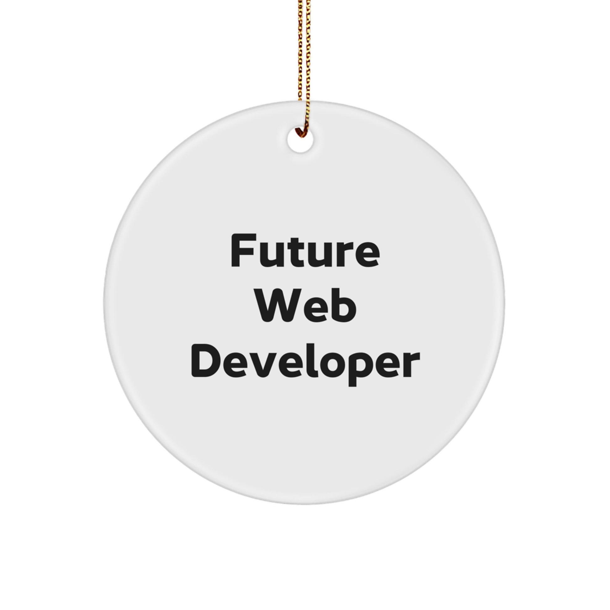 Funny Future Web Developer Christmas Circle Ornament Gifts from Friends for Web Developers - Image 1