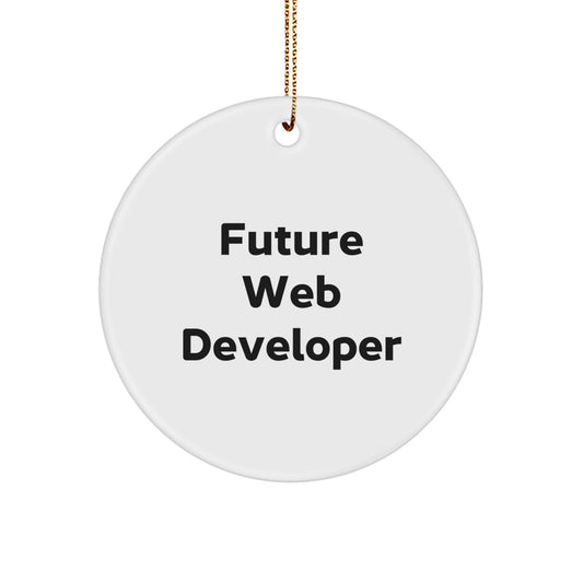Funny Future Web Developer Christmas Circle Ornament Gifts from Friends for Web Developers - Image 1