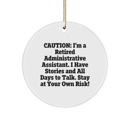 Funny Quote Gifts from Friends to Administrative Assistants, Christmas Unique Ornament for Men Women Coworkers Family - Image 1