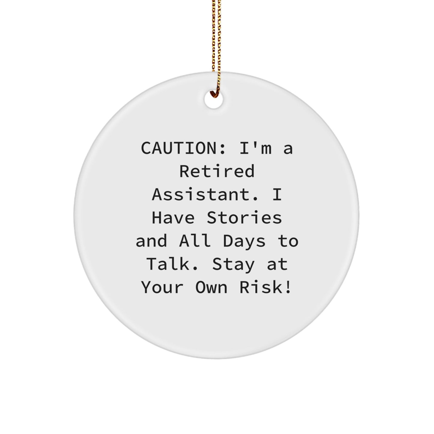 Funny Assistant Circle Ornament, Gifts from Men to Assistants, Christmas Unique Gifts for Assistants - Image 1