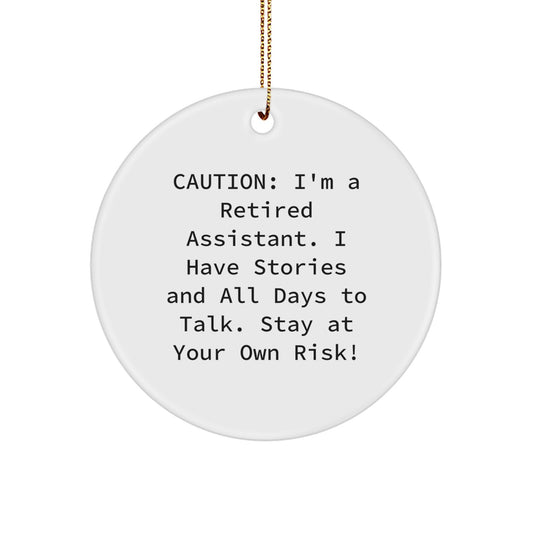 Funny Assistant Circle Ornament, Gifts from Men to Assistants, Christmas Unique Gifts for Assistants - Image 1