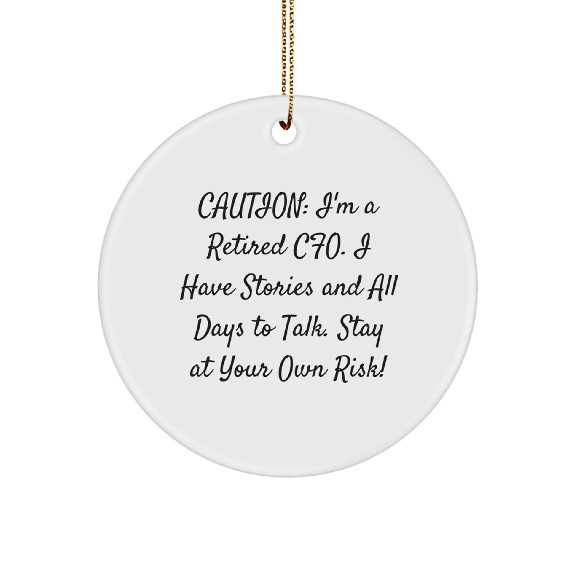 'CFO Tales' Circle Ornament, Funny Gift for CFO Friends, Christmas Unique CFO Gifts from Men, for CFO Women, Family, and Coworkers - Image 1