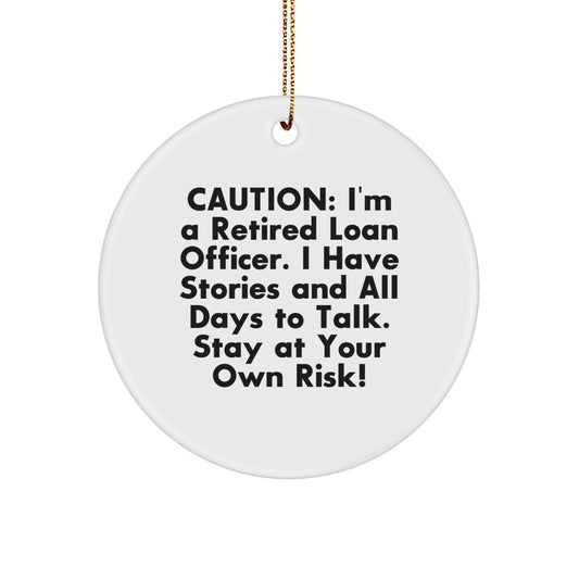 Funny Loan Officer Gifts from Friends and Family, Christmas Unique Circle Ornament for Loan Officers, Retired Loan Officer Story Quote - Image 1