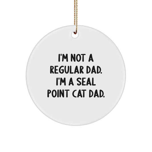 Funny Seal Point Cat Dad Gifts for Men, 'I'm Not A Regular Dad' Christmas Unique Gifts from Friends, Coworkers to Family - Image 1