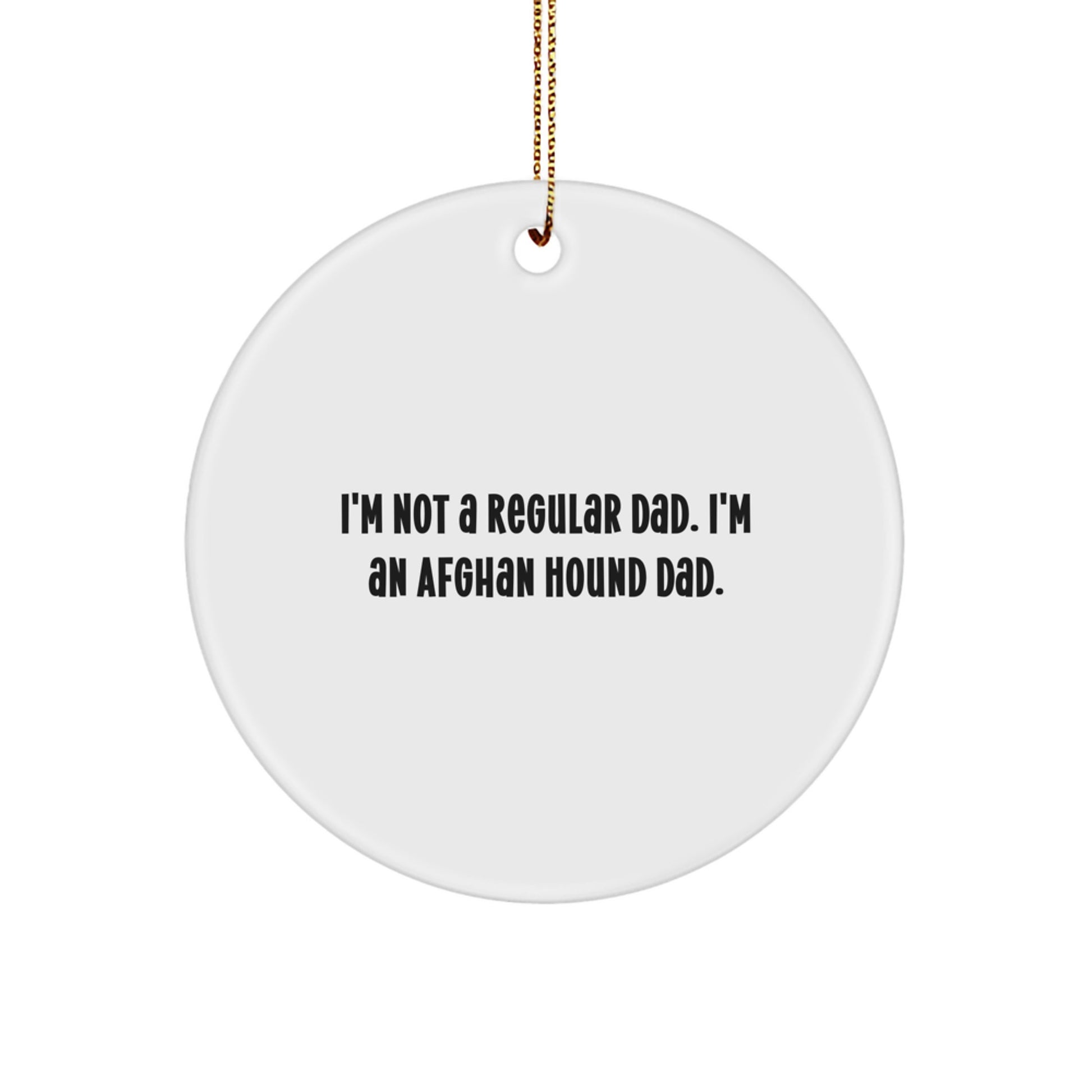 Funny Afghan Hound Dad Gifts from Men to Family, Christmas Unique Ornaments for Afghan Hound Lovers - Image 1