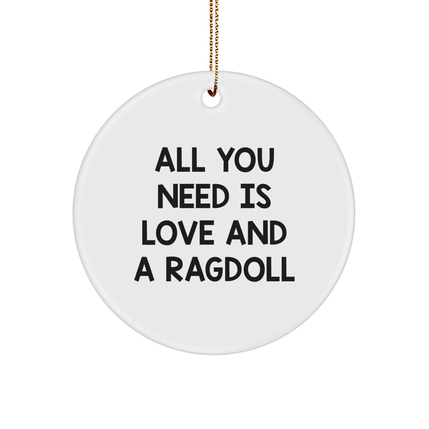 Ragdoll Cat Lovers' Unique Circle Ornament Gifts from Friends and Family for Christmas - Image 1