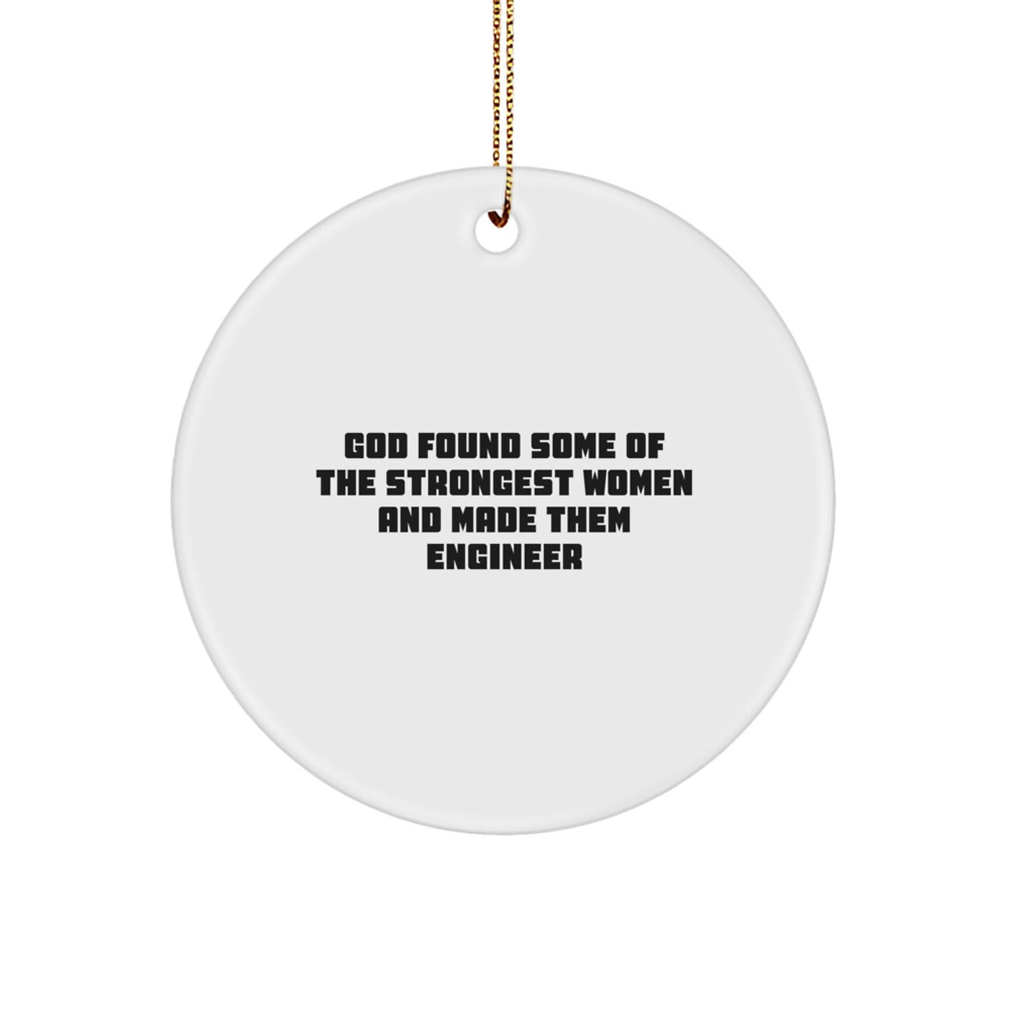 Engineer Gifts from Men, Funny Circle Ornament for Engineer, Christmas Unique Presents - Image 1