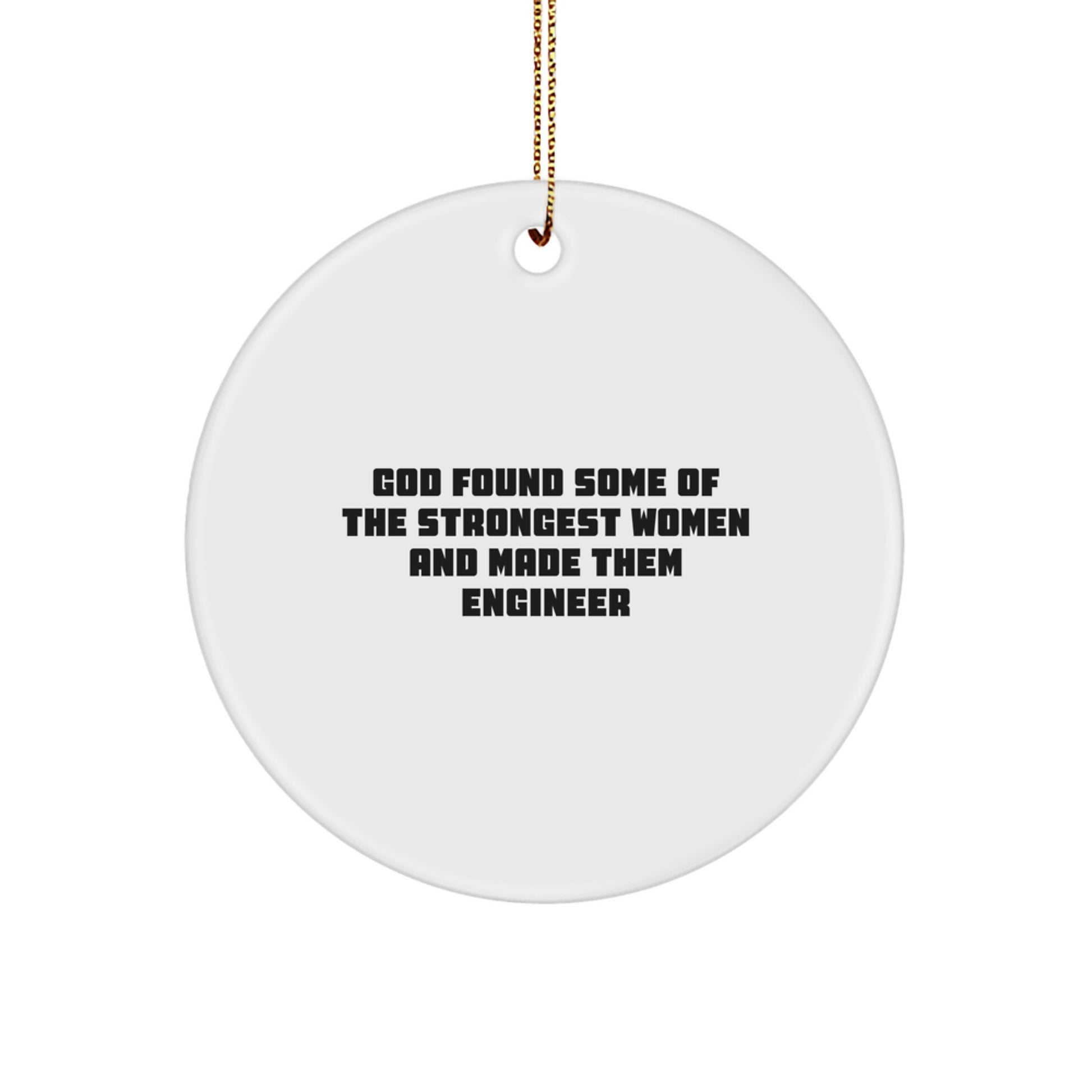 Engineer Gifts from Men, Funny Circle Ornament for Engineer, Christmas Unique Presents - Image 1