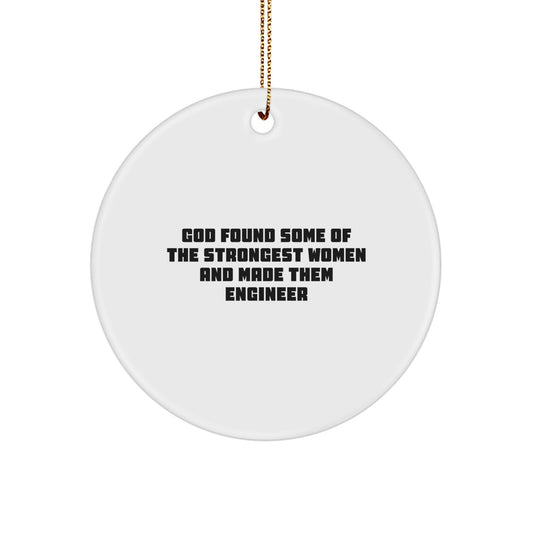 Engineer Gifts from Men, Funny Circle Ornament for Engineer, Christmas Unique Presents - Image 1
