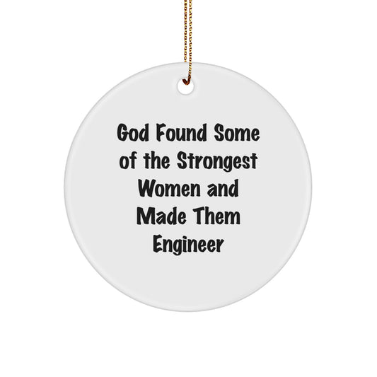 Funny Engineer Gifts from Women, Circle Ornament Quote, Christmas Unique Ideas for Men - Image 1