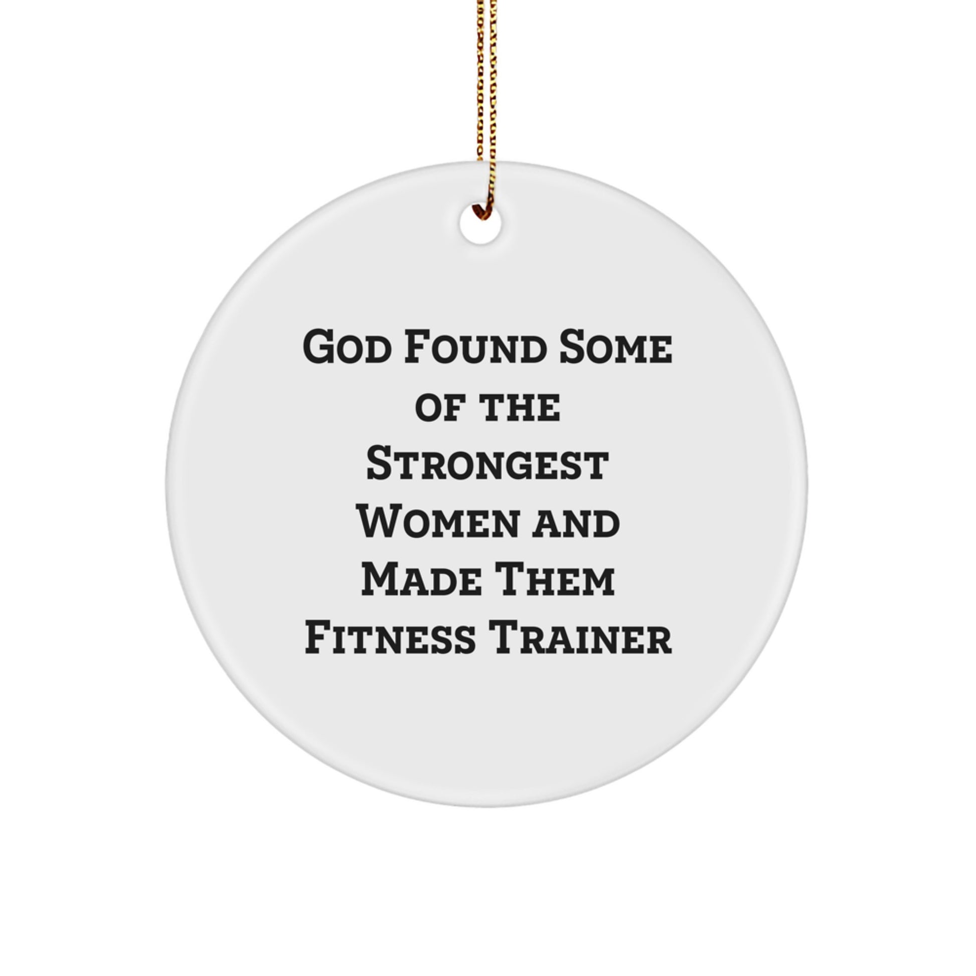 Funny Fitness Trainer Gifts from Men for Women - Fitness Trainer Christmas Unique Circle Ornament - Circle Ornament Gifts for Fitness Trainer, Women, Family - Image 1