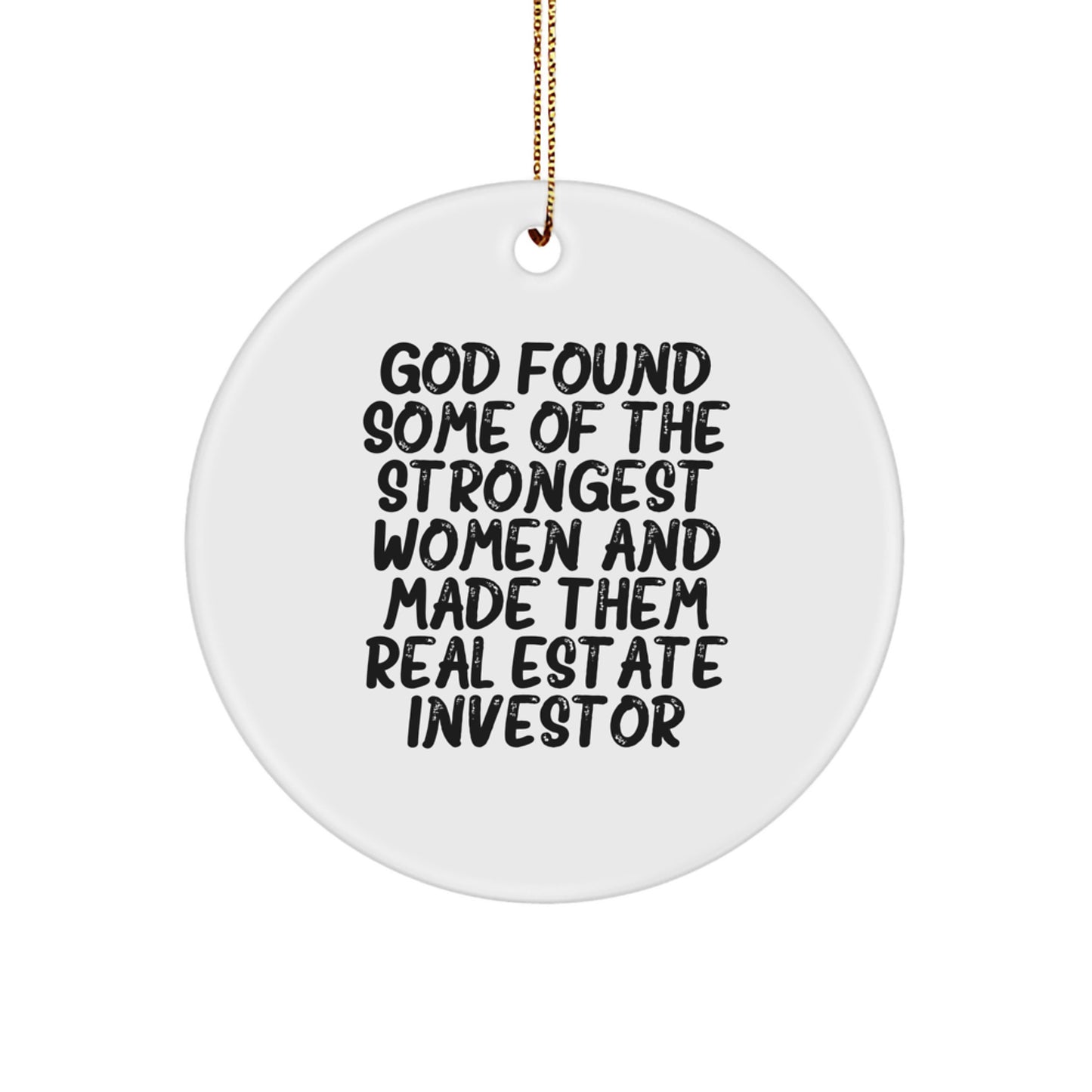 Gifts from Real Estate Investors for Women - Funny Circle Ornament, Christmas Unique Gifts for Real Estate Investor Women - Image 1