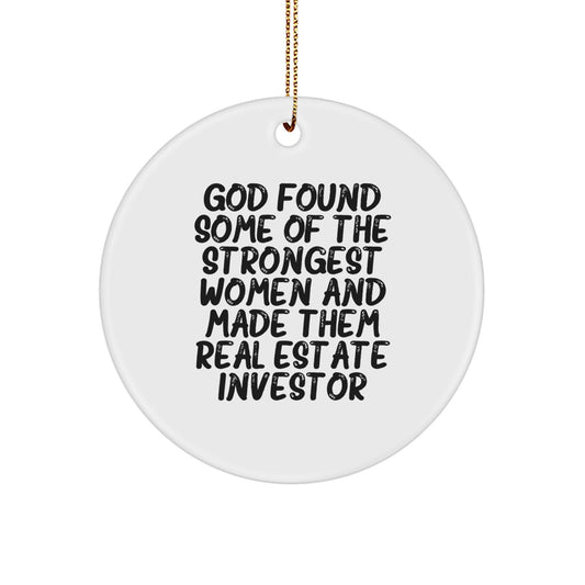 Gifts from Real Estate Investors for Women - Funny Circle Ornament, Christmas Unique Gifts for Real Estate Investor Women - Image 1