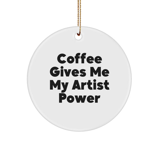 Funny Artist Circle Ornament Gifts from Men to Artist Friends for Christmas Unique Decorations - Image 1