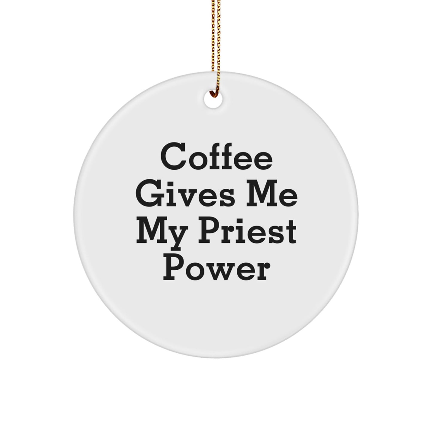 Funny Priest Circle Ornament Gifts from Men for Priest Friends on Christmas Unique Gifts - Image 1