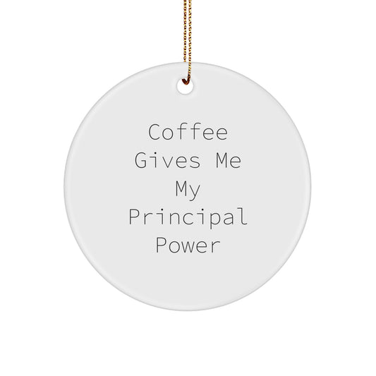 Funny Principal Circle Ornament Gifts for Men, Women, Friends, Coworkers, Christmas Unique Gifts from Family - Image 1