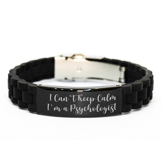 Funny Psychologist Gifts for Men, Women, or Friends - Glide lock Clasp Bracelet with Inspirational Quote - Image 1