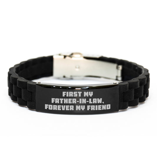 Father-in-law Gifts for Men, Funny Quote Glide lock Clasp Bracelet, Gifts from Family to Father-in-law on Christmas Unique Gifts - Image 1