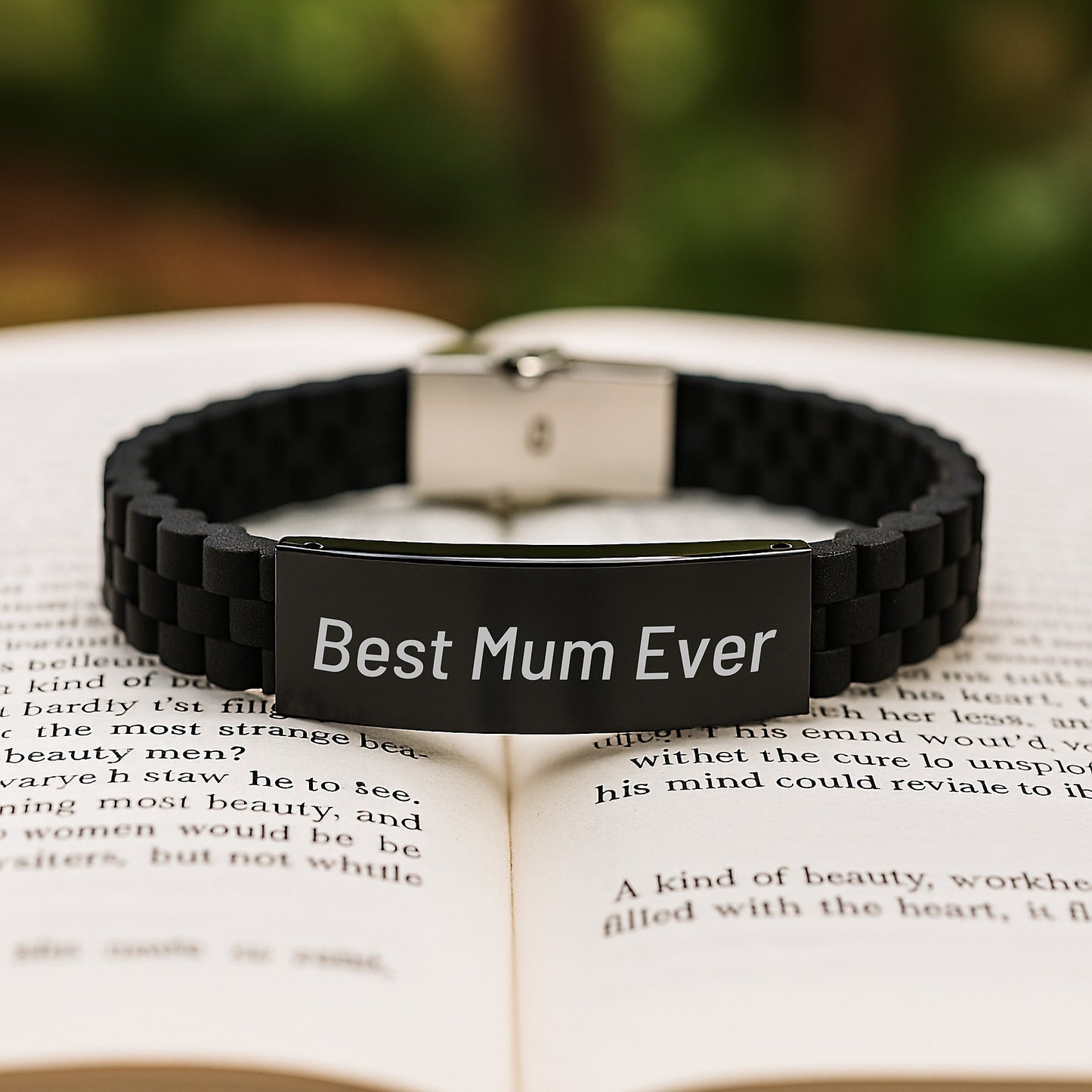 Gifts from Family for Mum Glide lock Clasp Bracelet Quote Best Mum Ever Funny Christmas Unique - Image 2
